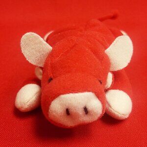 Ty Teenie Beanie McDonalds Toy Snort the Red Bull Plush Stuffed Animal No Tags